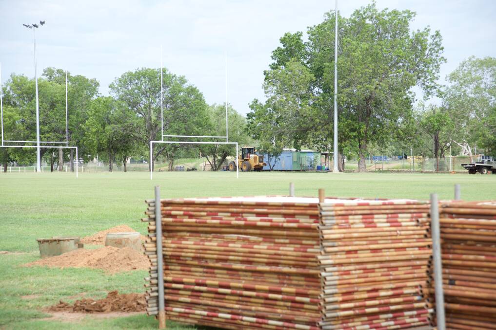 The Katherine Sportsground Oval 2 is currently undergoing a major redevelopment, two years after the first announcement. Picture: Roxanne Fitzgerald. 