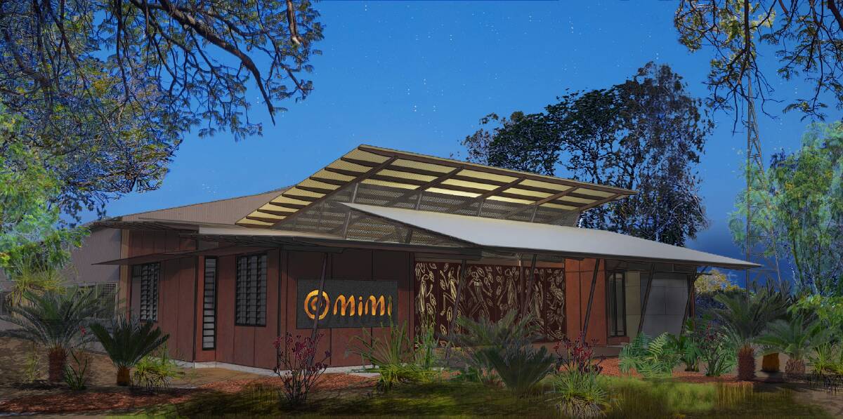 Mimi Art's new home will be built from native string-bark cut from the Aboriginal owned and operated Gumatj saw mill near Nhulunbuy. Picture: Supplied. 