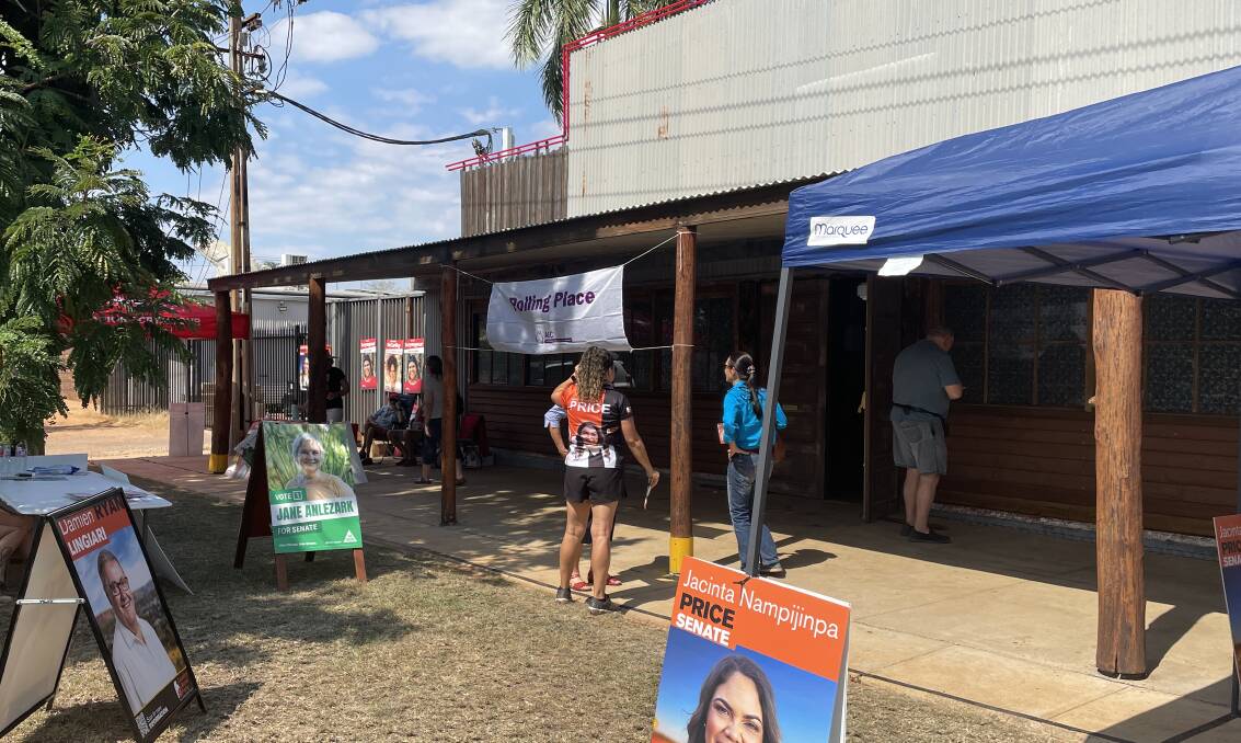 Early voting is well and truly underway in Katherine. Picture: Sarah Matthews
