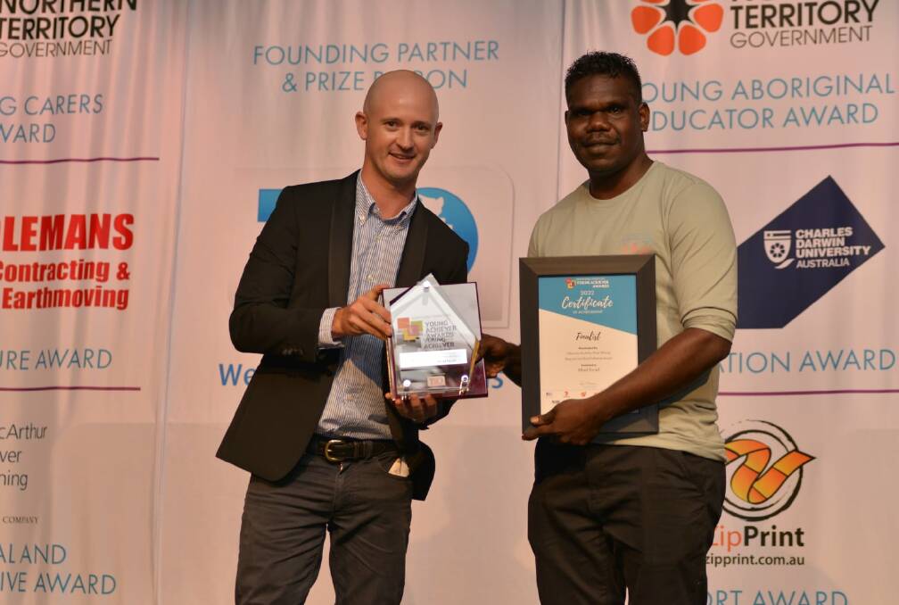 Alfred Farrel at the NT Young Achiever Awards ceremony. Picture: Supplied