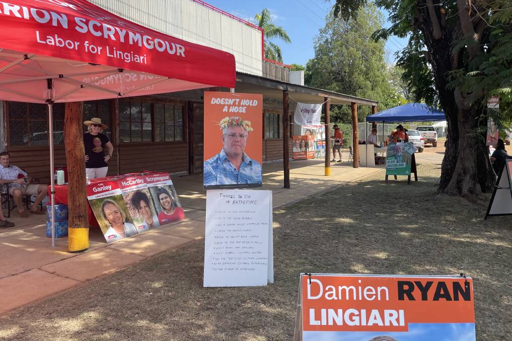 Labor's Marion Scrymgour and the CLP's Damien Ryan are set for a tight race to victory in Lingiari. Picture: Sarah Matthews