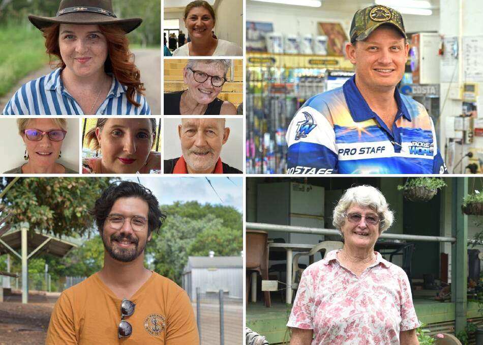Australia Day award nominees; Kym Henderson (top left corner), Christine Sutherland, Kirsty-Anne Randell, Denis Watson, Diane Krepp, Tammy Taylor (smaller pictures, left to right and up), Trent de With (top right corner), Kial King (bottom corner) and Bess Hart ( bottom right corner). Not pictured: Nicolle Gad, Leroy Gazey. 