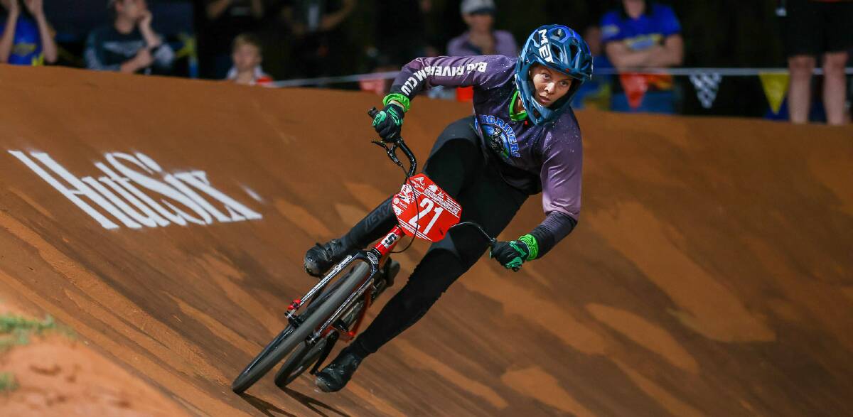WINNER: Nicole Thomson took out the Superclass Women's division at the NT BMX Championships. Picture: STS Photography