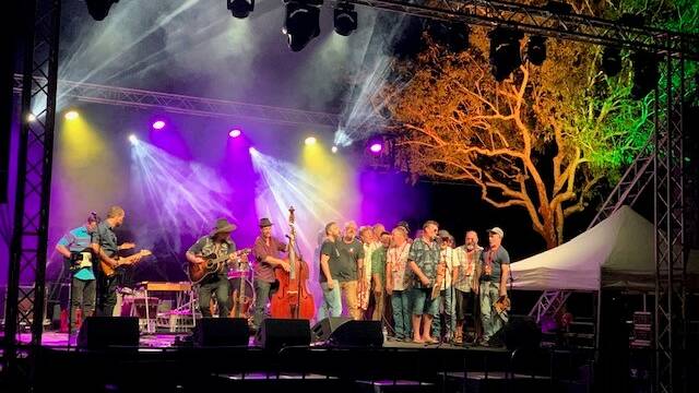 David Garnham & the Reasons to Live featuring Choir of Man played at Katherine's Territory Day celebrations. Picture: Supplied/NT Major Events