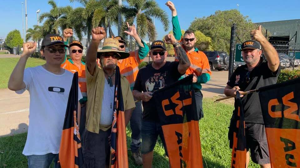 Toll workers in Darwin went on strike on Friday. 