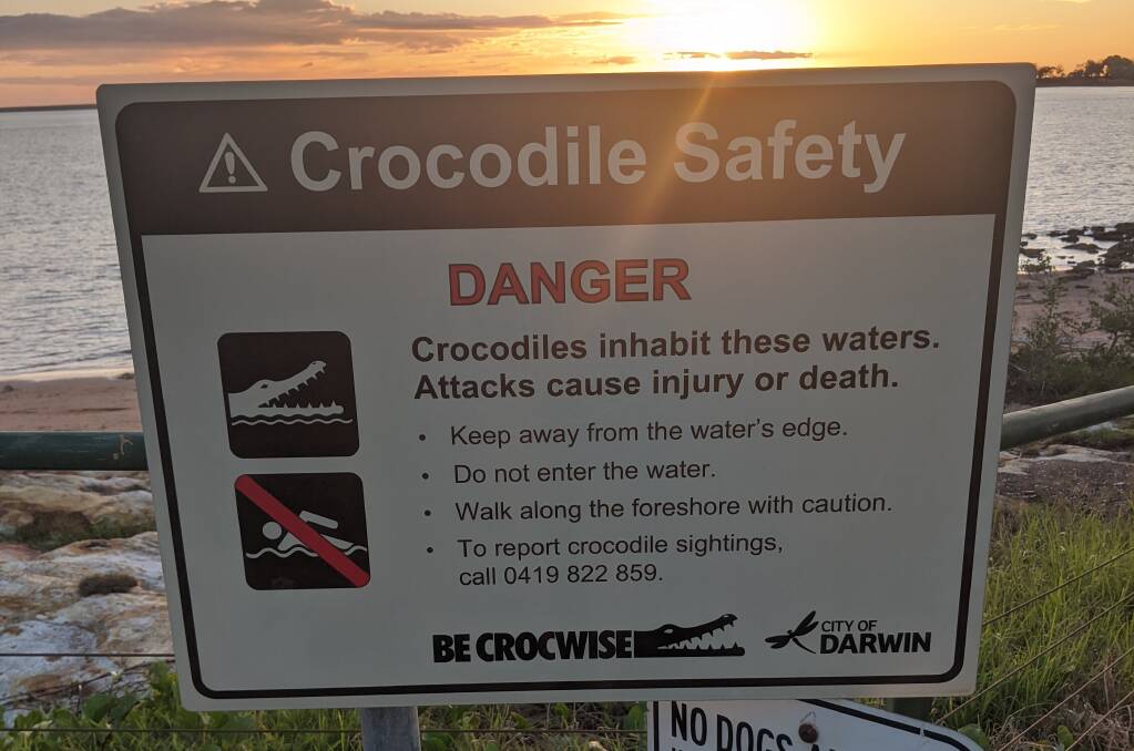 This is the kind of disturbing sign you can see all over the Top End. 
