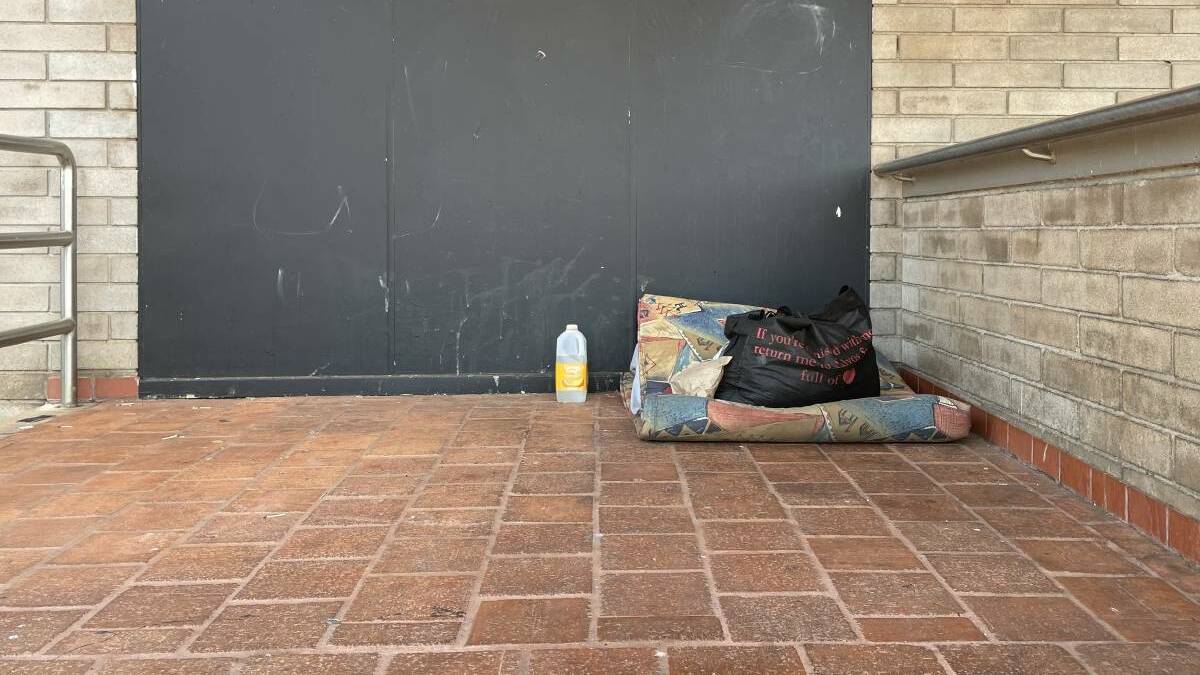 Short-term visitors to Katherine are often forced to sleep rough. Picture: Sarah Matthews
