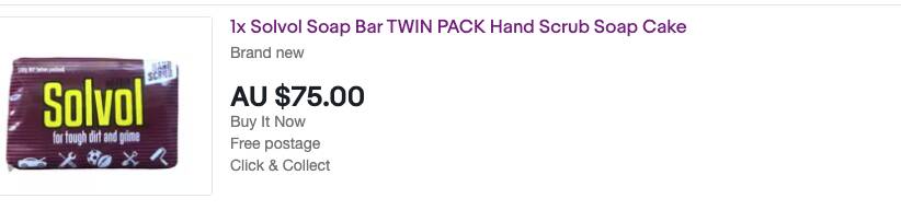 One seller is looking for $75 per bar.