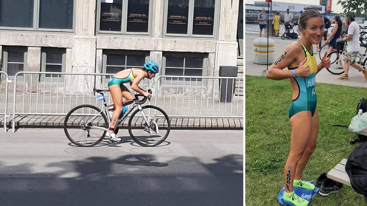 GREAT EFFORT: Katherine's own Bronwyn Humphrys recently placed 10th in her age group at an international triathlon. Pictures: Facebook.