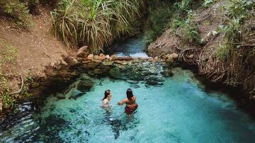 Katherine's Hot Springs are just one of the tourist magnets. Picture by Tourism NT/Kyle Hunter & Hayley Anderson.