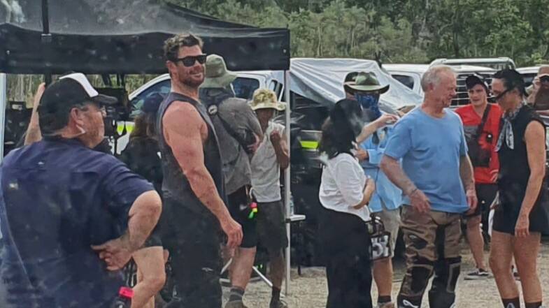 The Thor actor was filming in Katherine. 