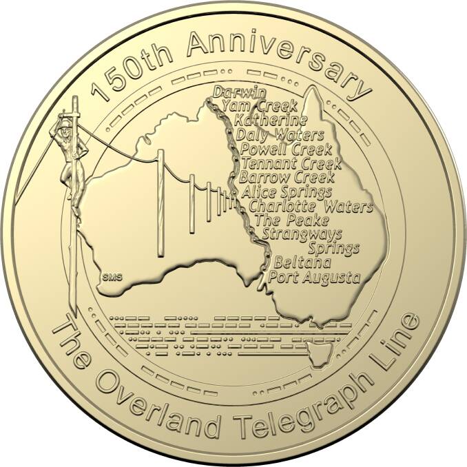 In the lead up to the 150th anniversary of the first telegraph being sent from Australia, Katherine will be featuring on a unique $1 coin that depicts the Overland Telegraph Line running through the centre of Australia, from Port Augusta to Darwin.