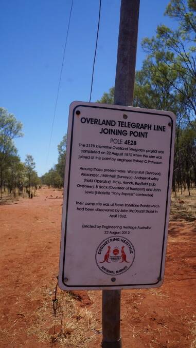 The remains of the line today, near Frew Ponds, 660km south of Darwin. Picture: Derek Pugh, Twenty to the Mile. 