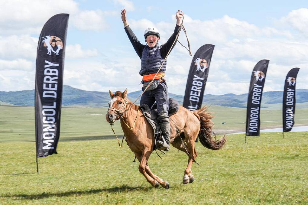 Erdene-Ochir Uuganbayar of Mongolia has won the Mongol Derby. Picture: Shari Thompson.