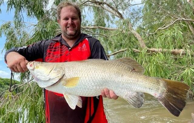 Peter Cooper with his Season 7 Daly River barra. 