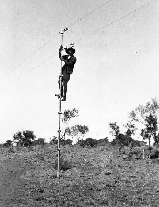 A linesman on the Overland Telegraph Line.