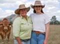 Beth Streeter and daughter Remy, on their property at Malborough where they run Palmvale red Brahmans and Droughtmasters. Picture by Ellouise Bailey 