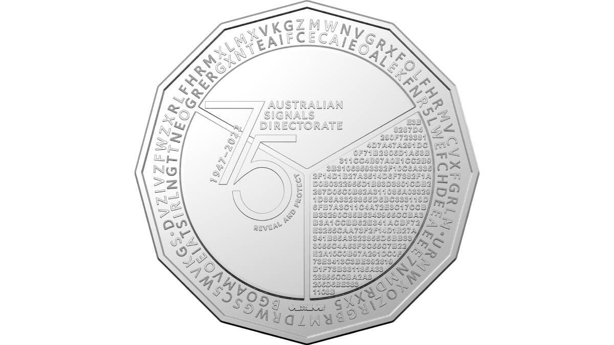 The 50 cent coin has a special code on it. Picture supplied