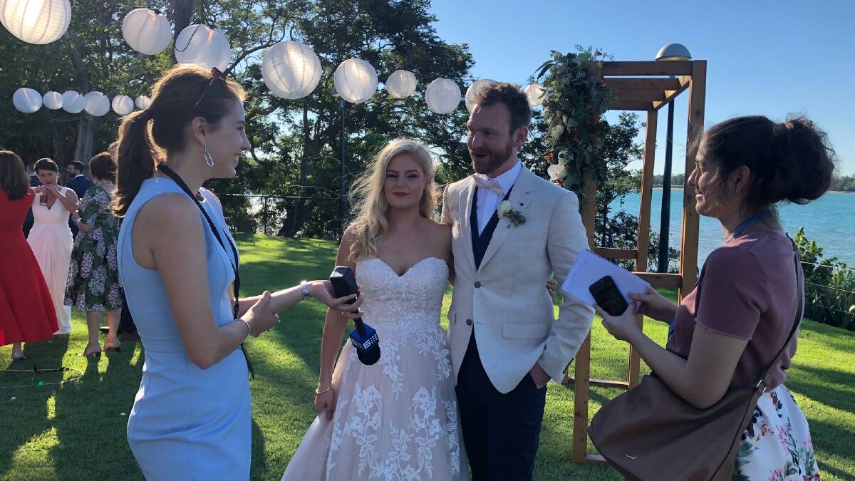 Lauren Marsh and Steve Wadey's special day was marked in front of thousands of viewers across Australia