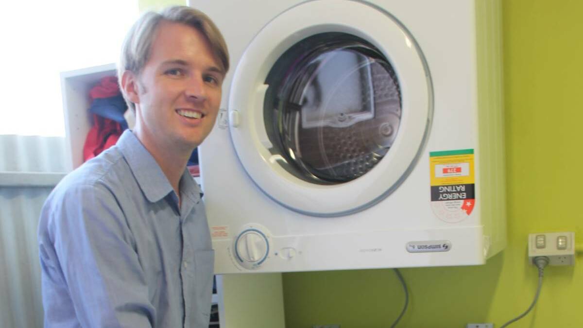 HUB UPGRADES: The Hub will be receiving new washing machines as part of a Community Day. Pictured: Doorways Hub coordinator Harley Dannatt. 
