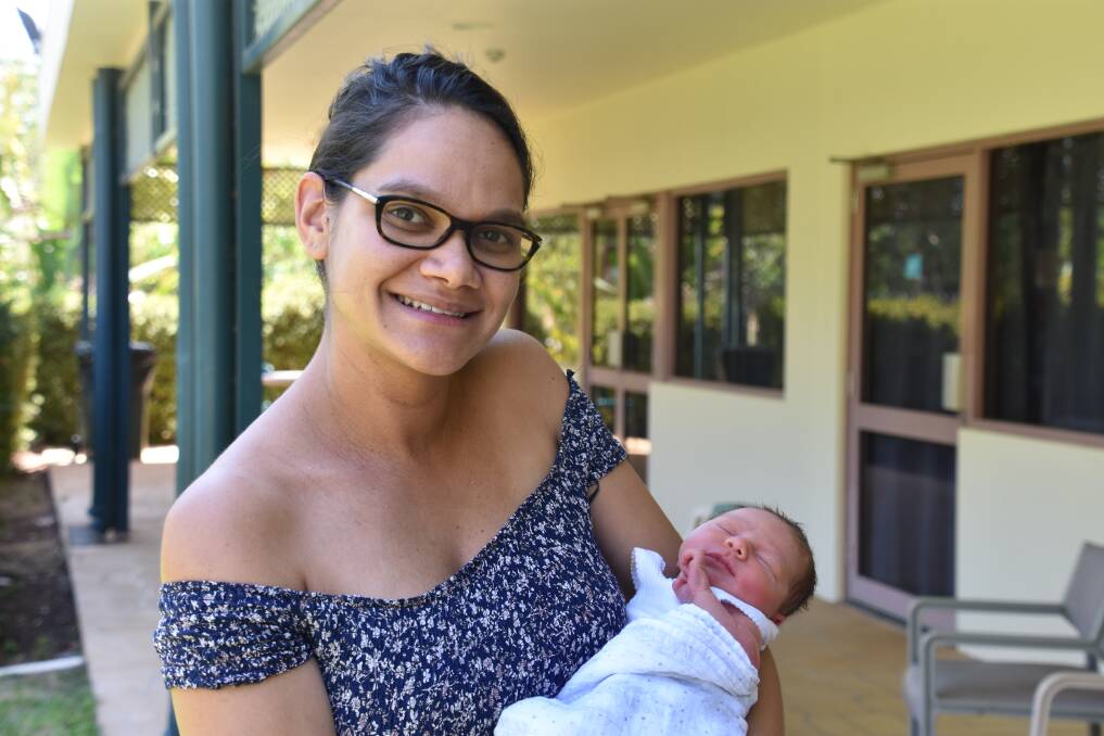 Marisa Smiler-Cairns gave birth to Jacquelin-Rose Sutton at Katherine Hospital on September 29. 