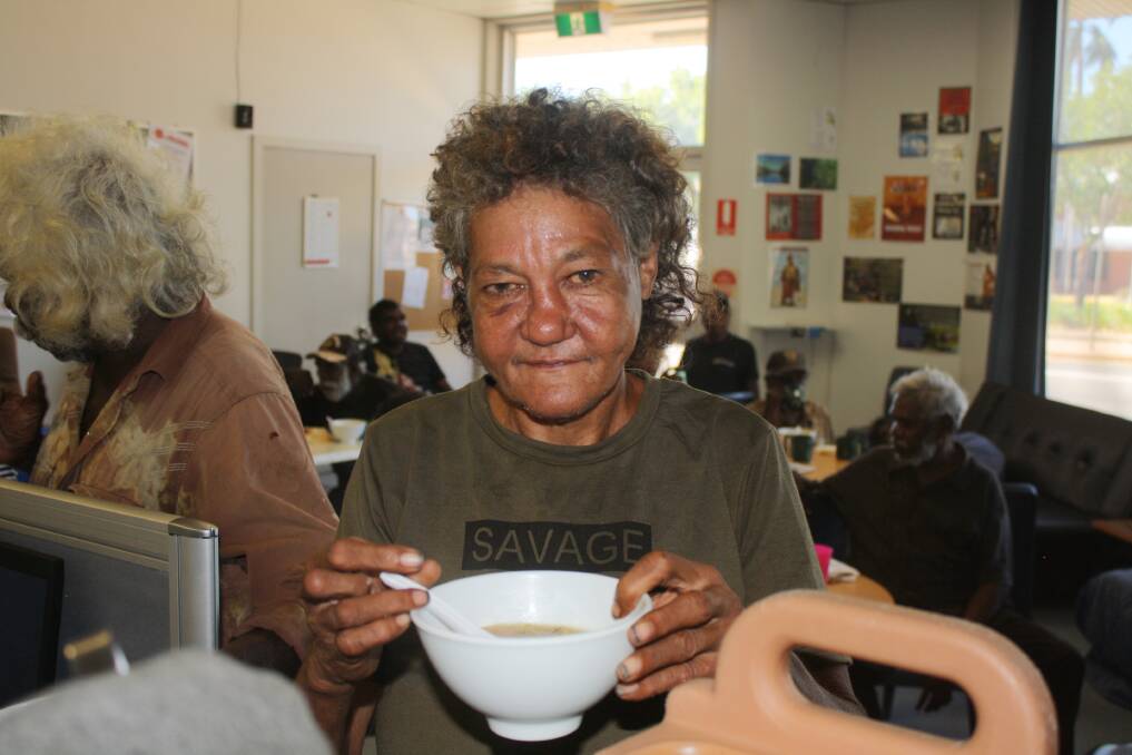 FEEDING MANY: Up to 100 people are seen every day at the Katherine Doorways Hub, Michelle Hill has been coming to the Hub since it opened. 