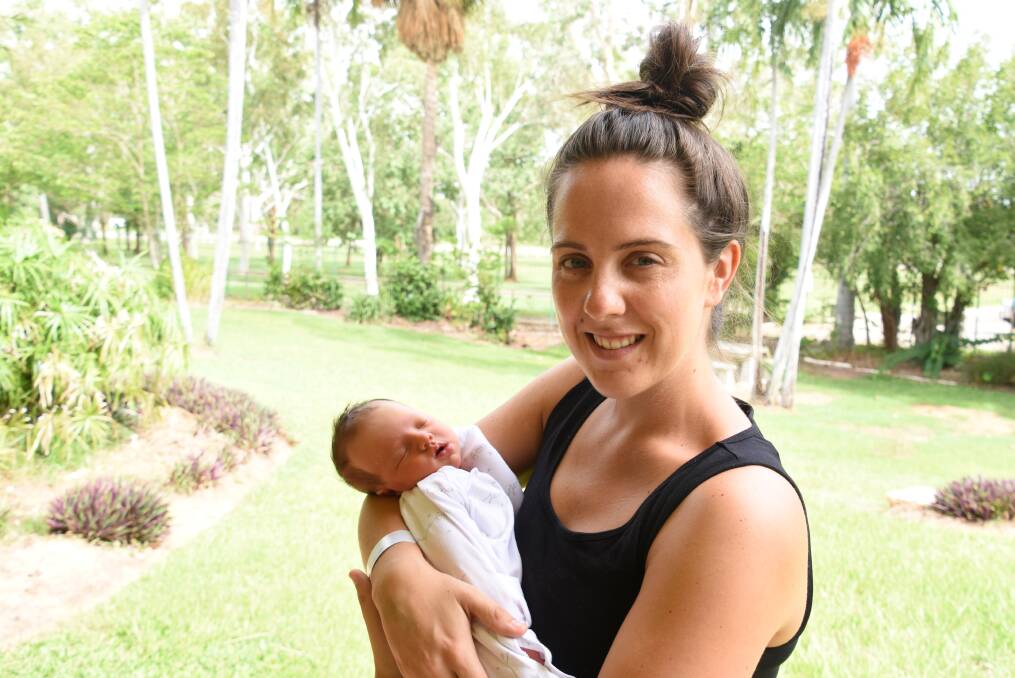 QUICK DELIVERY: Hanna Kenna and her new daughter Sophie Rose Delaney arrived at Katherine Hospital in the nick of time, weeks before the actual due date. 