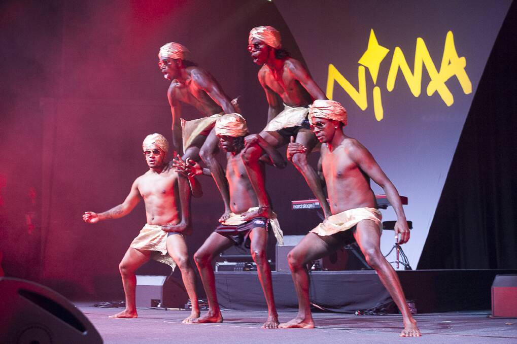 Pazz Tassone performs at the National Indigenous Music Awards. Picture: Djuki Mala. 