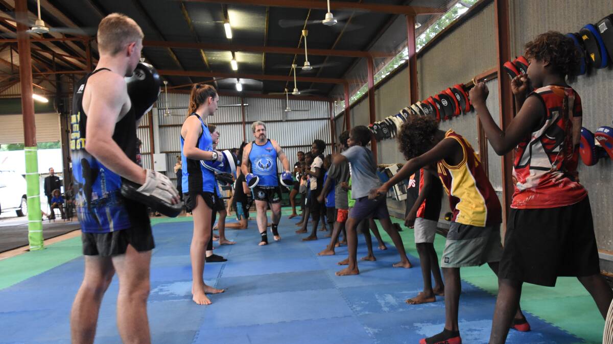 YOUTH PROGRAM: About 30 young people attended the first Katherine After Hours Muay Thai Youth Engagement session last Friday. 