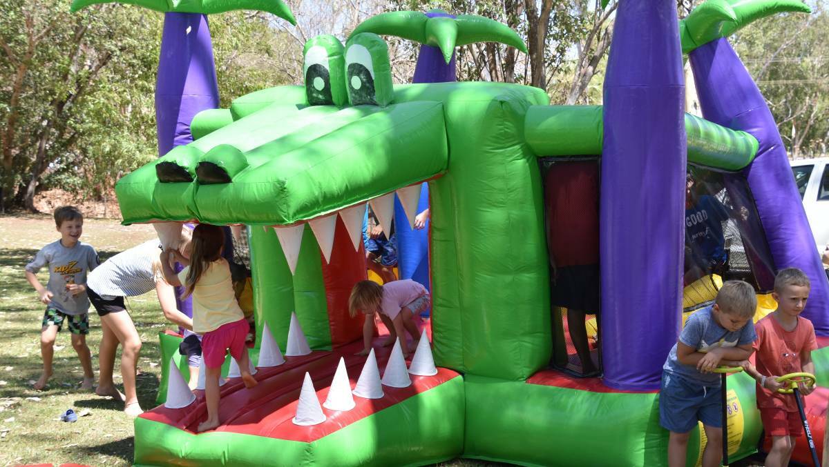 The NT Government granted Katherine Isolated Children’s Service $3000 for their school holiday program, with which they bought a jumping castle. 