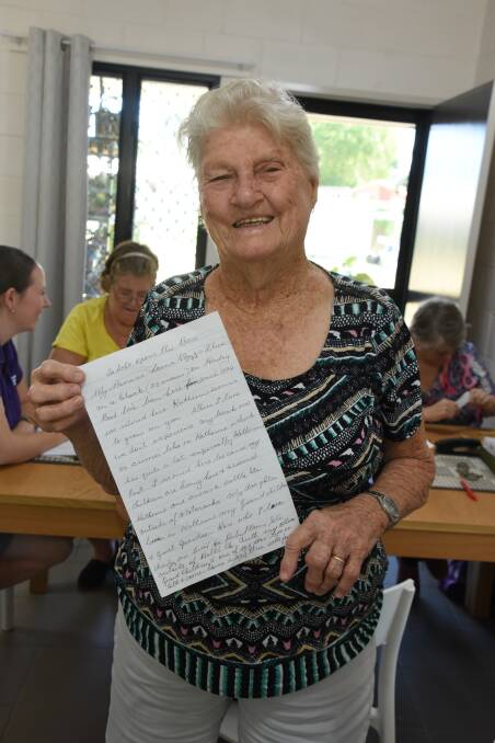 TIME CAPSULE: Lorna Riggs has written a letter to her grand children, but they won't get to see it until 2029.