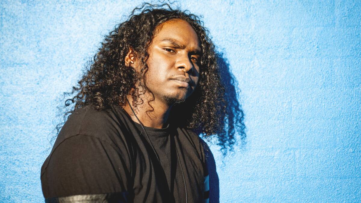 RISING STAR: 22 year-old Danzal Baker, aka Baker Boy, was raised in the remote NT communities of Yurrwi and Maningrida. Picture: Carlo Santone. 