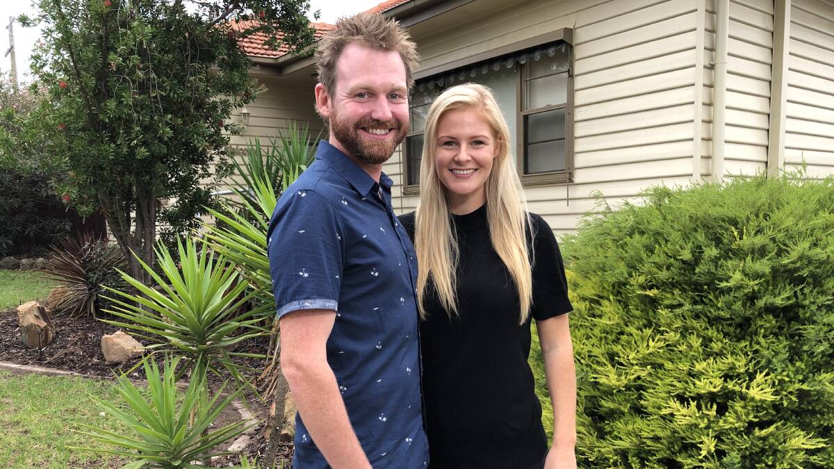 WEDDING WINNERS: Lucky couple Lauren Marsh and Steve Wadey will be travelling to the NT in six weeks with their close friends and family for the wedding of their dreams. Picture: Supplied. 