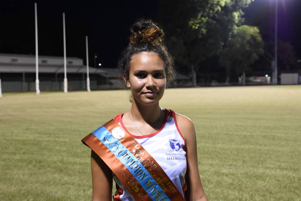 Sixteen-year-old Elyssia Tallon Rosas was the female winner of the gift on Friday night. With an injured shoulder she says she is unsure if she will take the opportunity to race in Melbourne. 