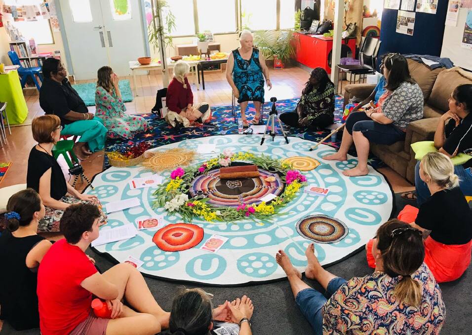 INTERACTION: A new weekly yarning circle led by Indigenous Elders is encouraging respectful and honest interaction to benefit families and children. Picture: Save the Children. 
