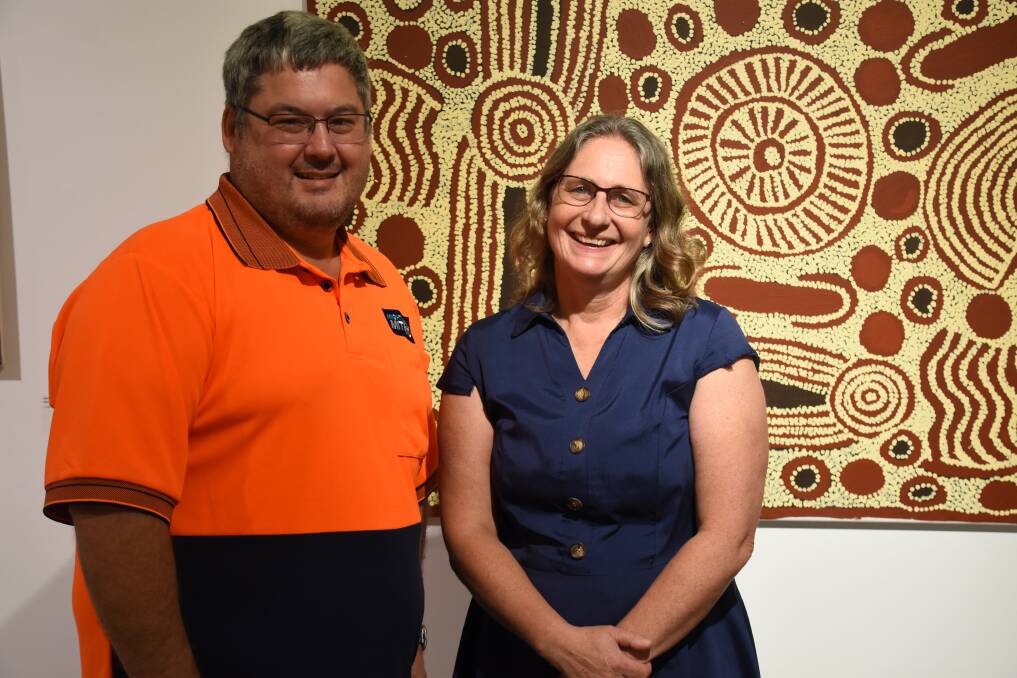 Craig Lambert with director of the Godinymayin Yijard Rivers Arts and Culture Centre Poppy Searle. 