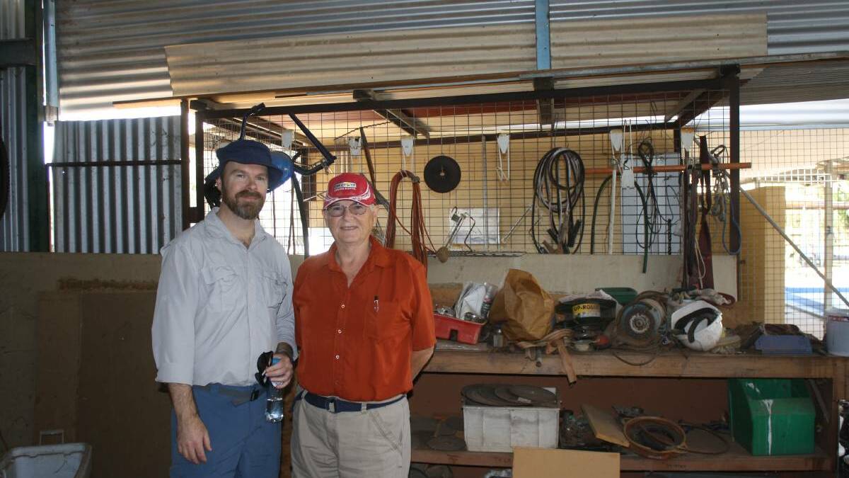 Chairman of the Katherine Men's Shed committee Cameron Smith and Secretary of the Katherine Men's Shed Chris Dixon are about to begin renovations at the site. 