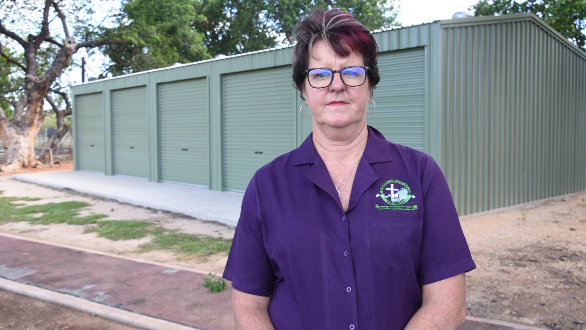 UNFAIR DEAL: Katherine Junior Rugby League treasurer Annette Schefe spent countless hours getting the new storage shed up and running - from applying for the grant to hiring local contractors, she did it all. 