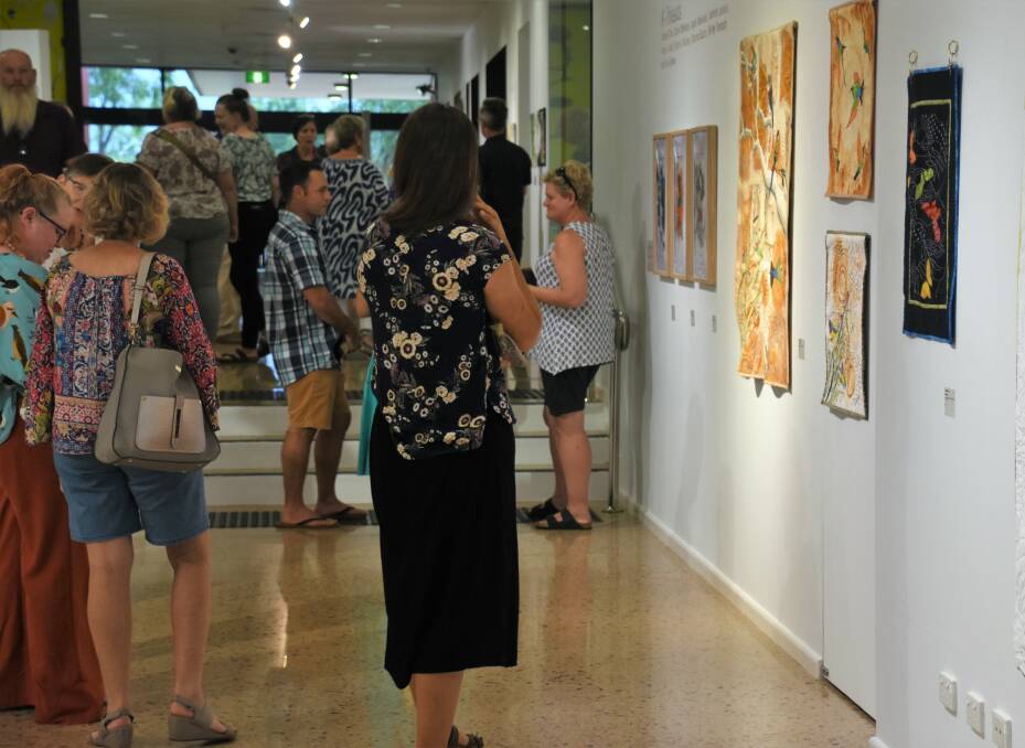 The Godinymayin Yijard Rivers Arts and Culture Centre's first exhibition drew a crowd of both artists and Katherine residents. 