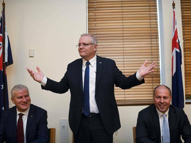 Prime Minister Scott Morrison on the day he was sworn in as prime minister by the Governor-General.