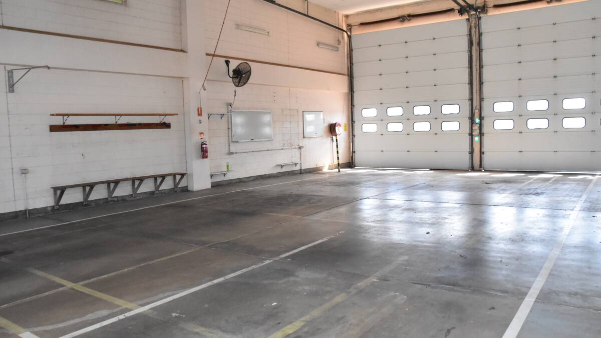 The offices and large engine bay which used to house the fire fighters is now empty. 