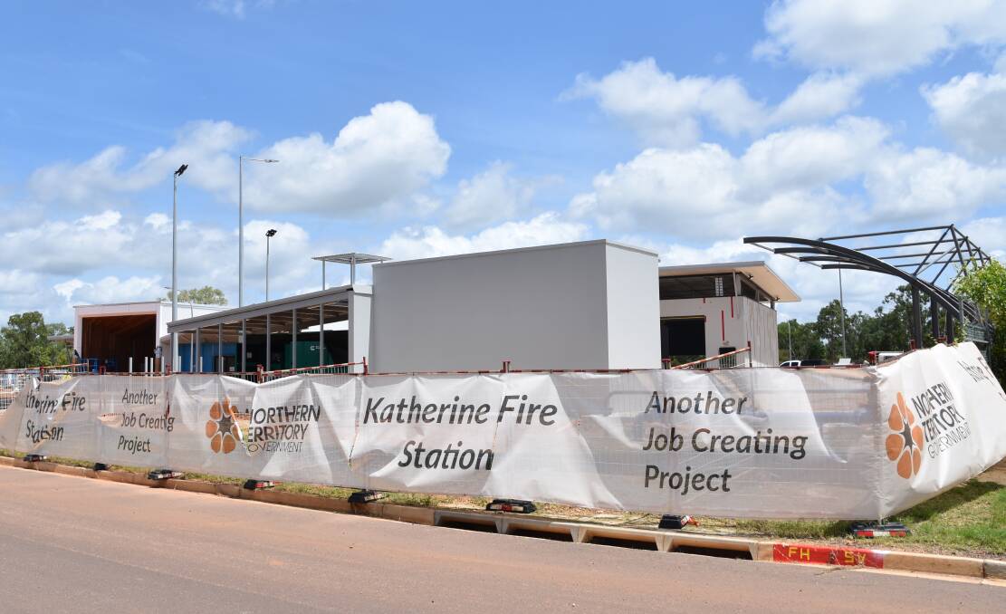 ON TRACK: The Katherine fire station is being built in the industrial area.