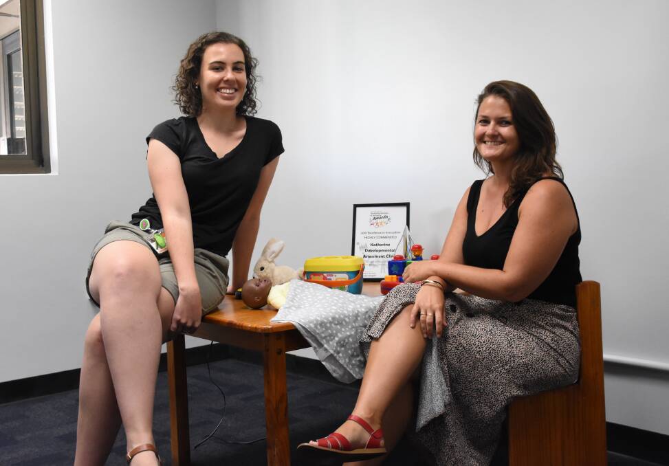 Ashleigh O'Loughlin and Kate Pollard have been recognised at the NT Disability Services and Inclusion Awards for their innovative clinic model minimising the risk of misdiagnosis and fast tracking the process. 