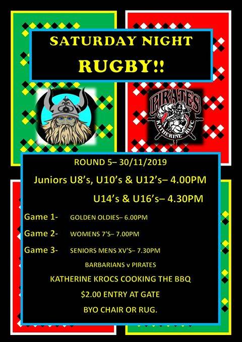 Katherine Rugby Union has a big day planned for round five