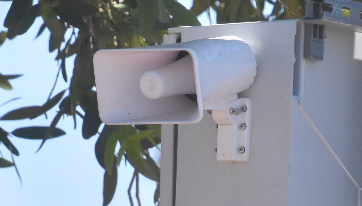 Speakers have been installed on the main street allowing for pre-recorded messages to be played or police to speak in real time. 