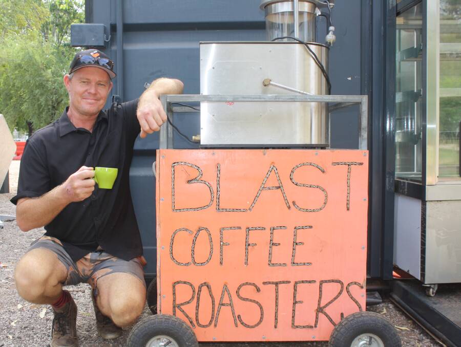 Roaster Mick Armstrong roasts three to four kilograms of beans every day to keep up with demands. 