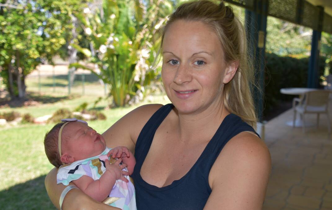 NEW FAMILY ADDITION: Kylie Bruce with her daughter Daisy Bruce at Katherine Hospital. 