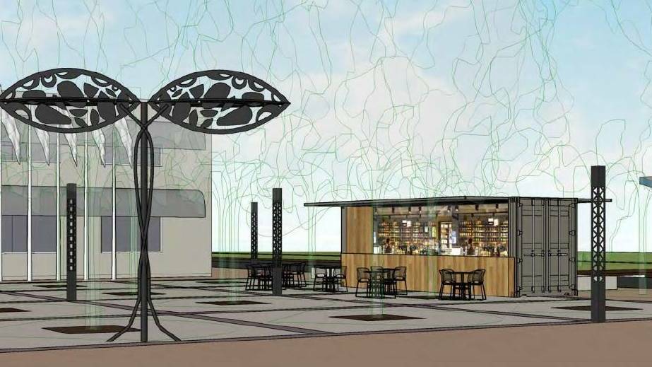 Katherine Town Council has plans to revitalise the Town Square by establishing a pop-up cafe. Picture: Supplied. 