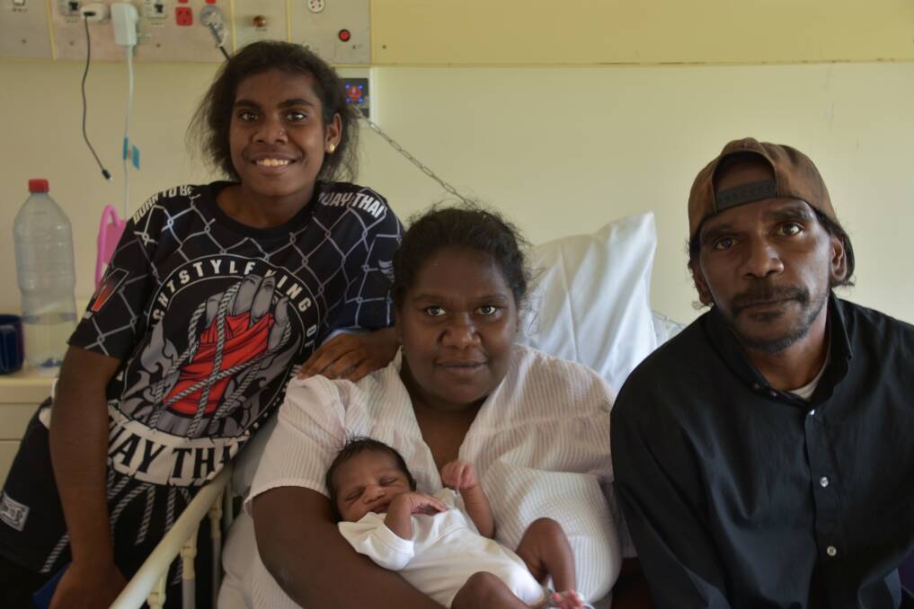Marisha Darby, with her newly born first child Peter Rankin, along with Dad Quinsley Rankin and counsin Shantelle Bishop. Peter was born in the afternoon on November 7, weighing 2.7kg. 