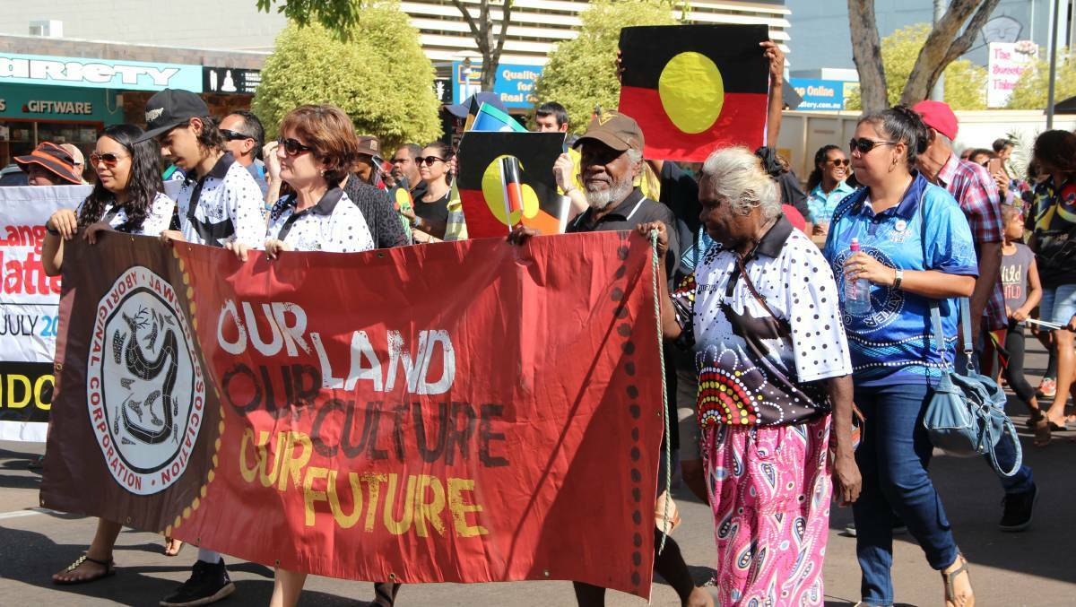 In 2017, hundreds of people marched through Katherine for Naidoc Week. 